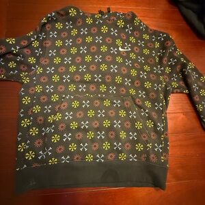 Nike Black Sweater with Yellow and Red Patterns
